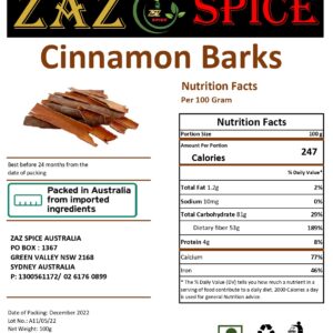 Cinnamon barks 100gm