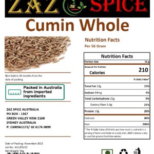 CUMIN WHOLE 56GM