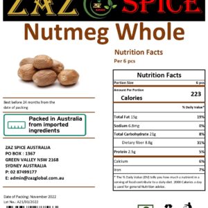NUTMEG WHOLE 6 pices