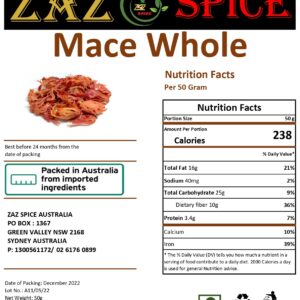 MACE WHOLE 50 GM