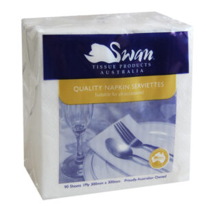 Swan White Napkins 1 PLY x 90 SHEETS ( 30 PACKS)