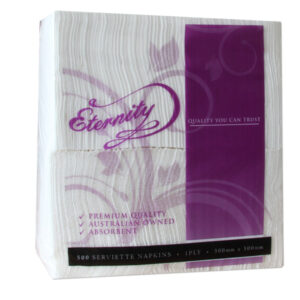 Eternity Serviette Napkins 1 PLY x 500 SHEETS X 4 PACK -2000