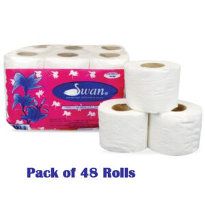 Swan Pink Toilet Paper 2PLY X 12 ROLLSX 160 SHEETS (48 ROLLS)